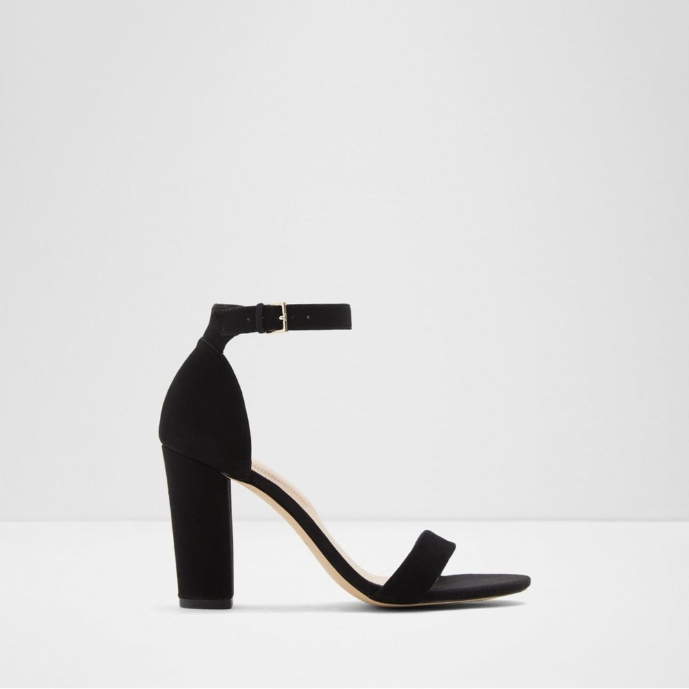 Aldo Jerayclya Black Block Heel Sandals